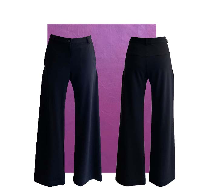 S21 Tr02 trousers jersey zipper black
